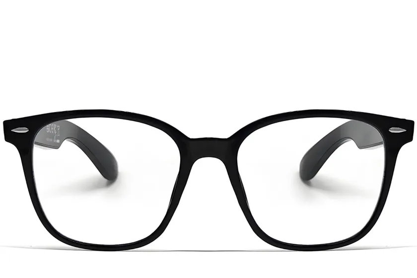 GT-35 Rectangular Black Plastic Smart Glasses #BS1611-0030