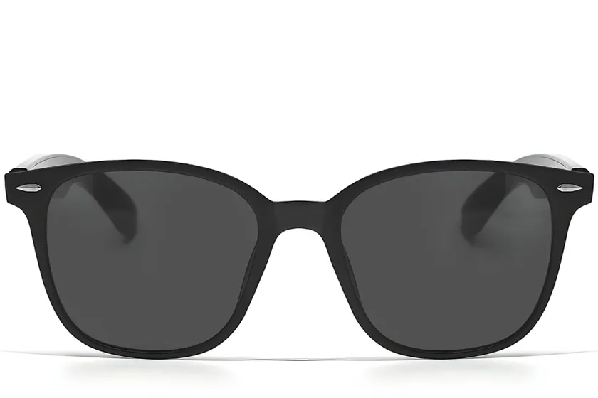 GT-35 Rectangular Black Plastic Smart Sunglasses #BS1611-0031