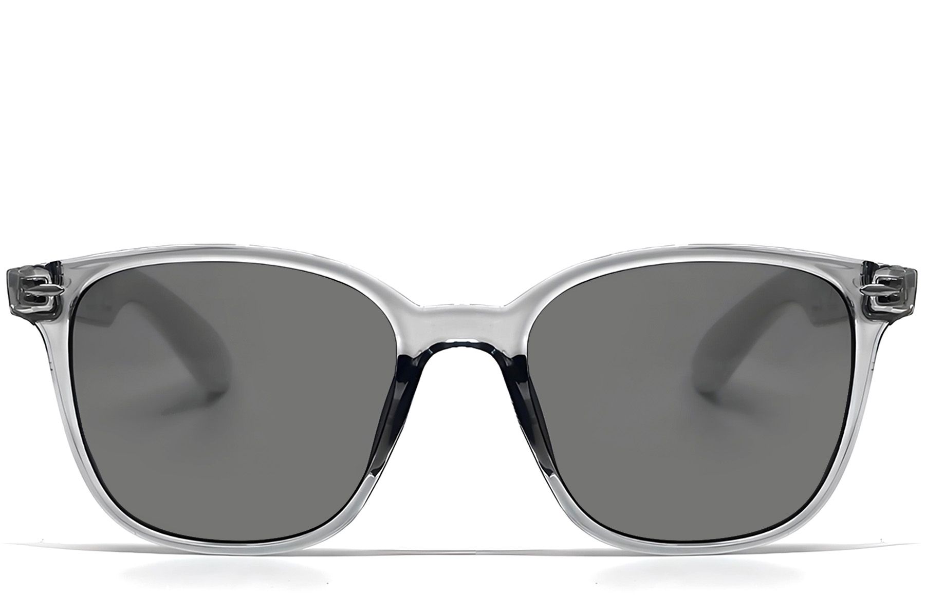 Gafas de sol inteligentes rectangulares de plástico gris GT-35 #BS1611-0032