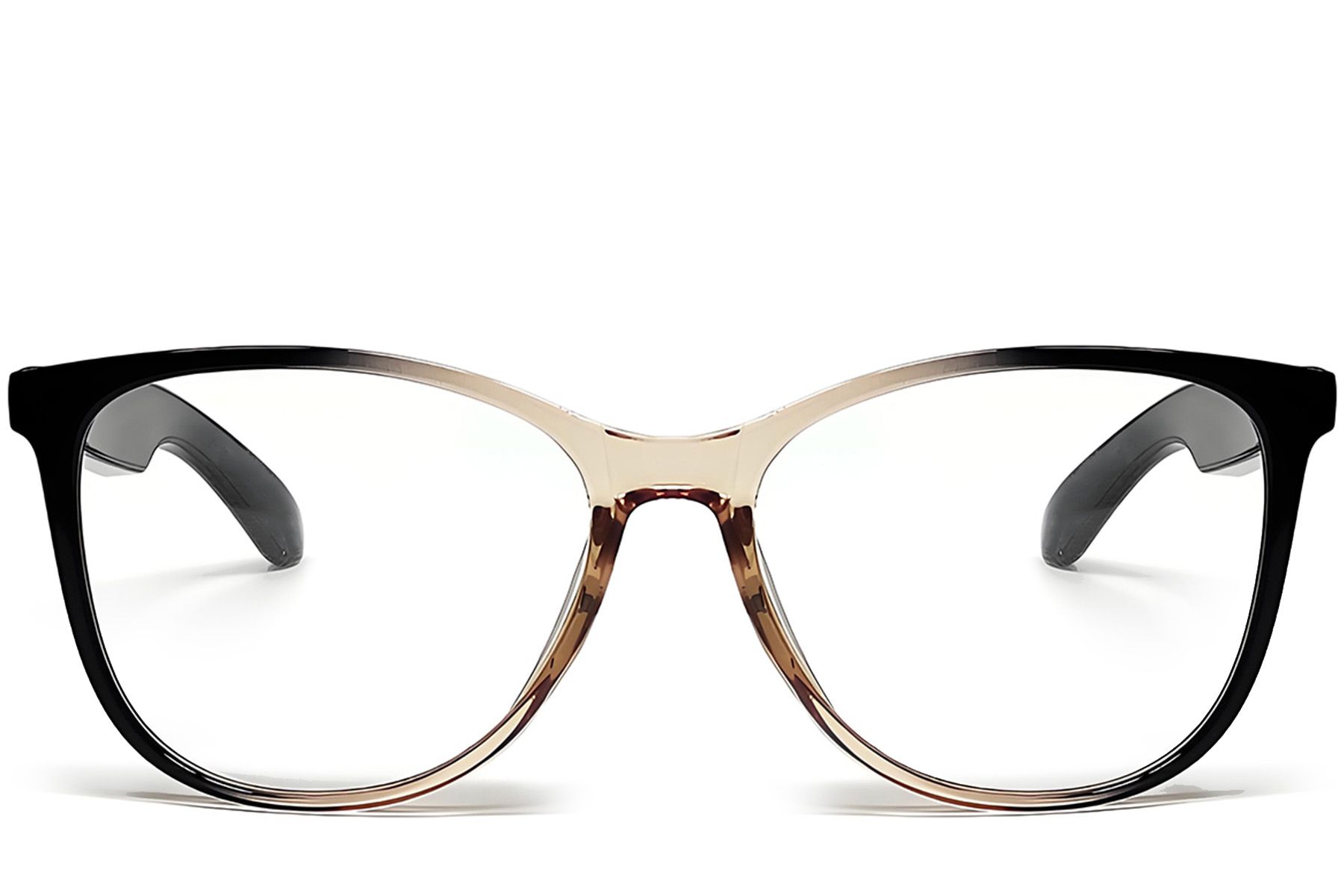 GT-50 Rectangular Brown Plastic Smart Glasses #BS1611-0034