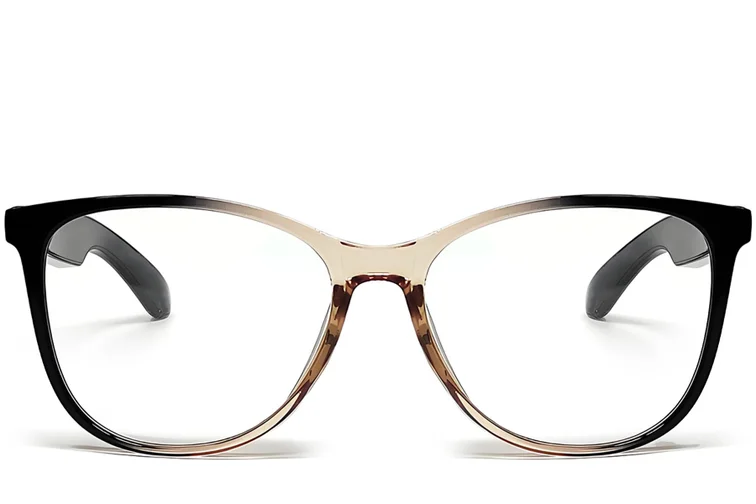 GT-50 Rectangular Brown Plastic Smart Glasses #BS1611-0034