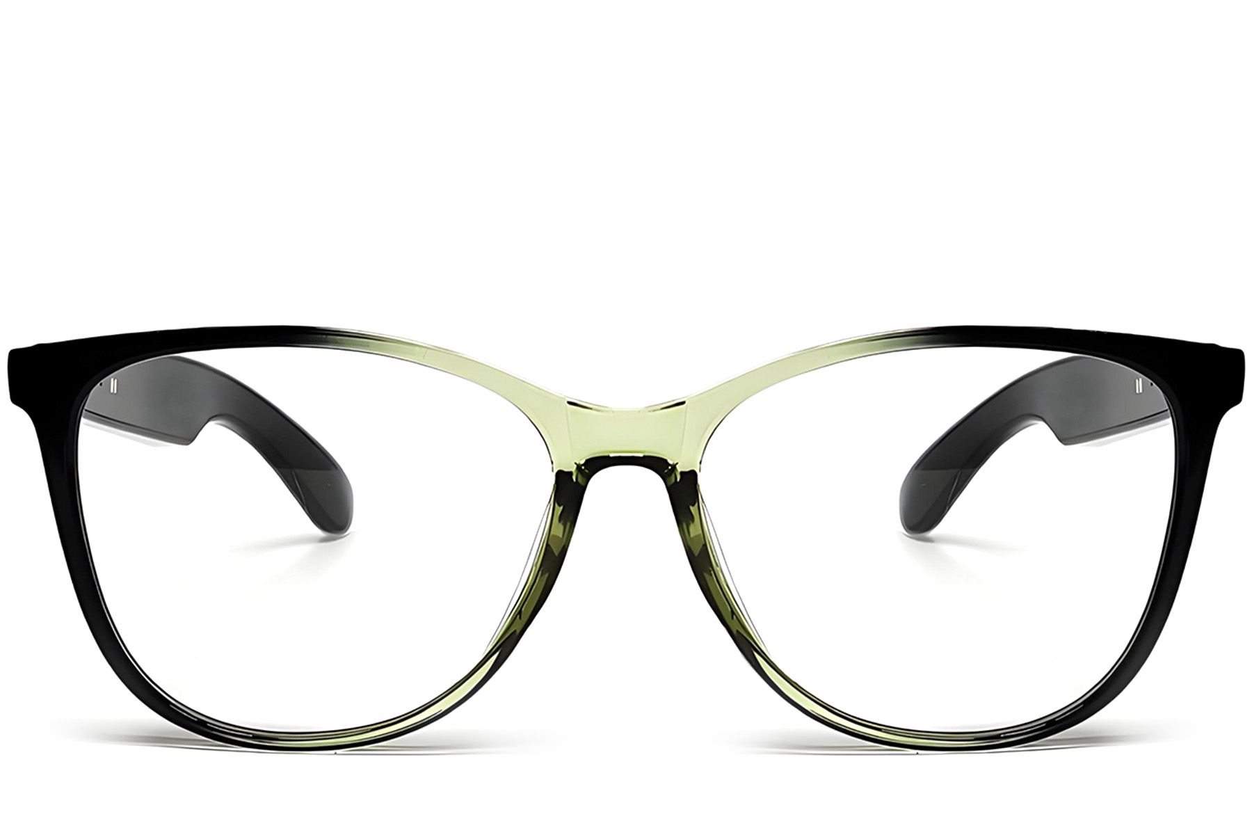 GT-50 Rectangular Green Plastic Smart Glasses #BS1611-0035