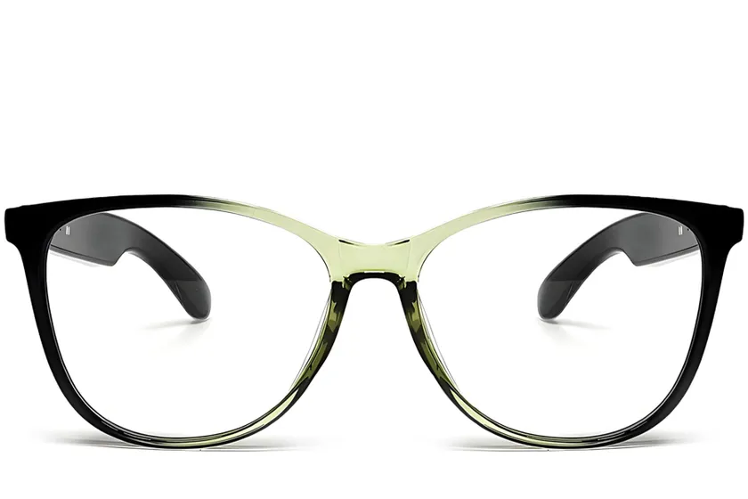 GT-50 Rectangular Green Plastic Smart Glasses #BS1611-0035