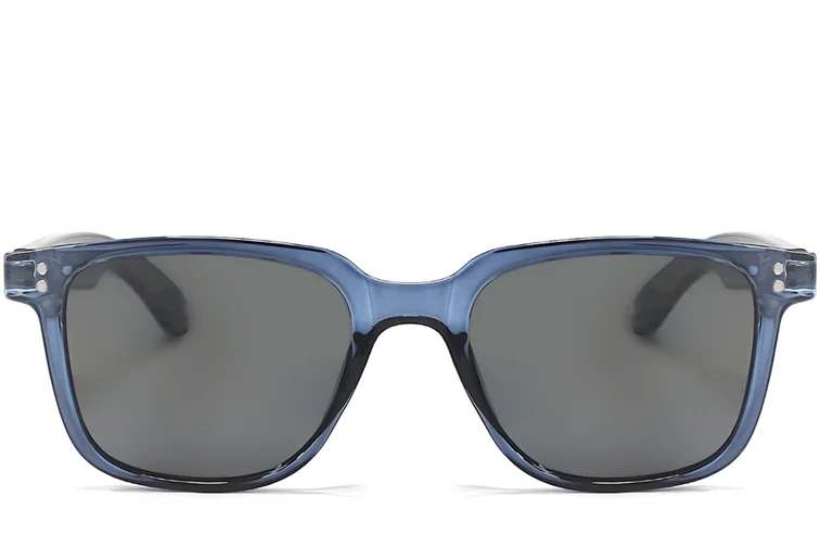 Occhiali da sole smart rettangolari GT-51 in plastica blu #BS1611-0036