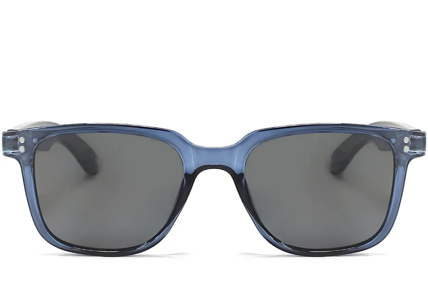GT-51 Rectangular Blue Plastic Smart Sunglasses #BS1611-0036
