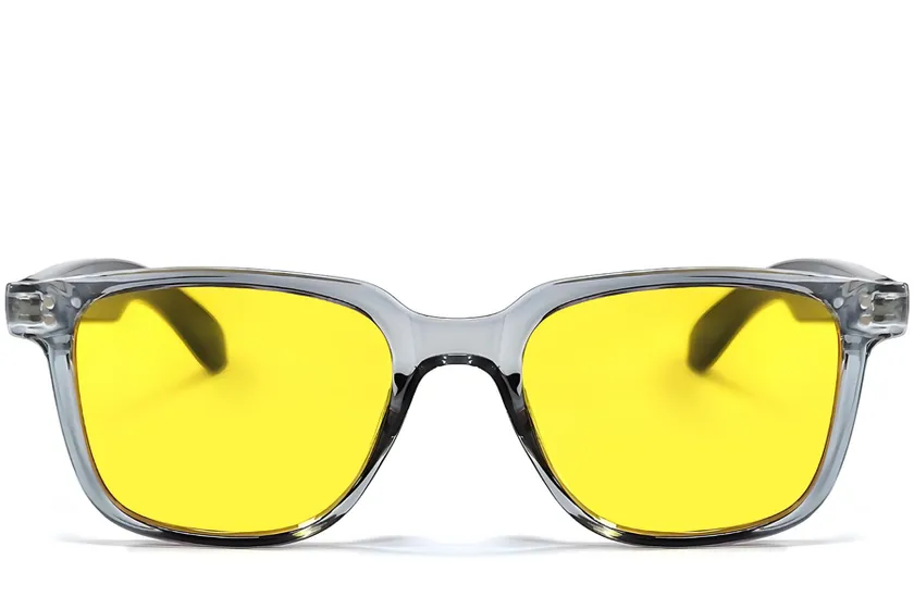GT-51 Rectangular Blue Plastic Smart Polarised Night Driving Glasses #BS1611-0037