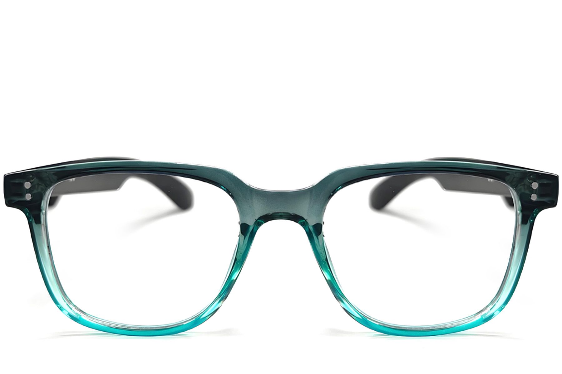 GT-51 Rectangular Green Plastic Smart Glasses #BS1611-0038