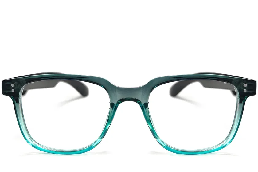 GT-51 Rectangular Green Plastic Smart Glasses #BS1611-0038