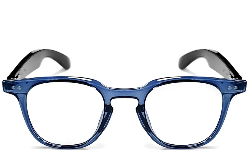 GT-52 Rectangular Blue Plastic Smart Photochromic Glasses #BS1611-0041