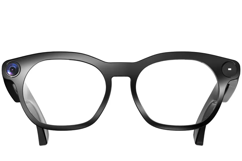 CY03 Oval Black Plastic AI Smart Glasses #BS1611-0042