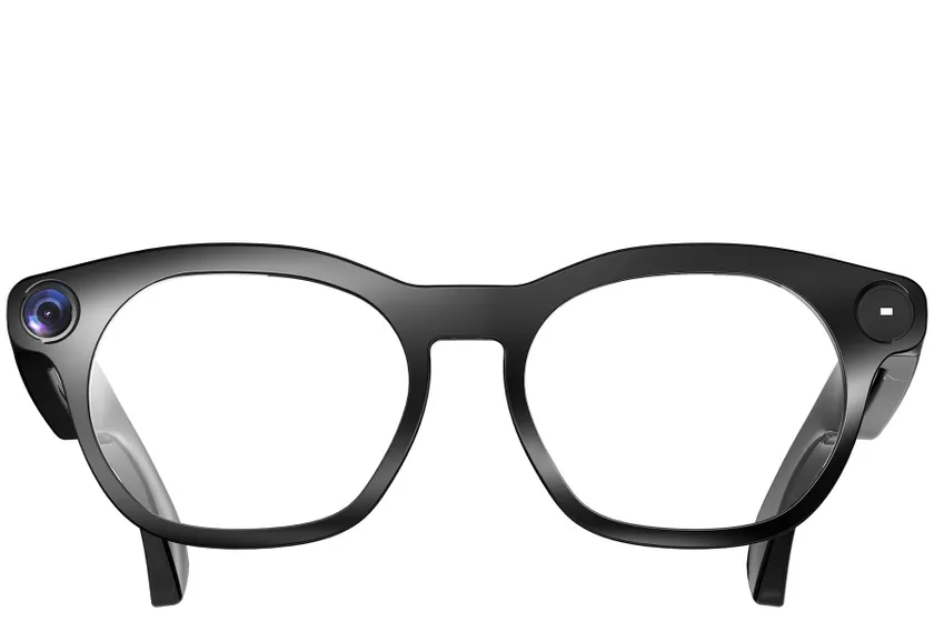 Occhiali intelligenti AI ovali in plastica nera CY03 #BS1611-0042