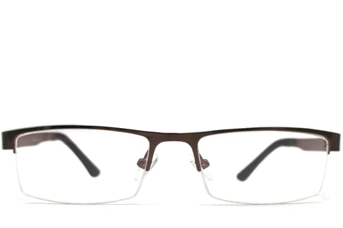 Lunettes semi-cerclées en métal marron #BS1620-0005