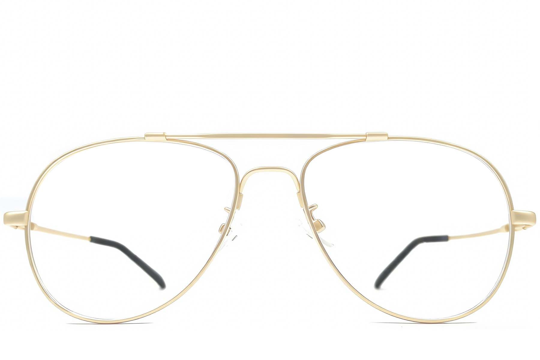 Aviator Golden Metal Glasses #BS1620-0007