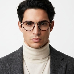 Gafas ovaladas rojas TR90 #BS1620-0012