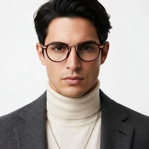 Lunettes ovales rouges TR90 #BS1620-0012