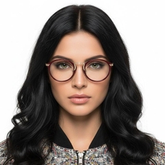 Gafas ovaladas rojas TR90 #BS1620-0012