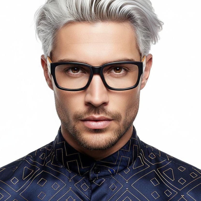 Rectangular Black TR90 Glasses #BS1620-0017