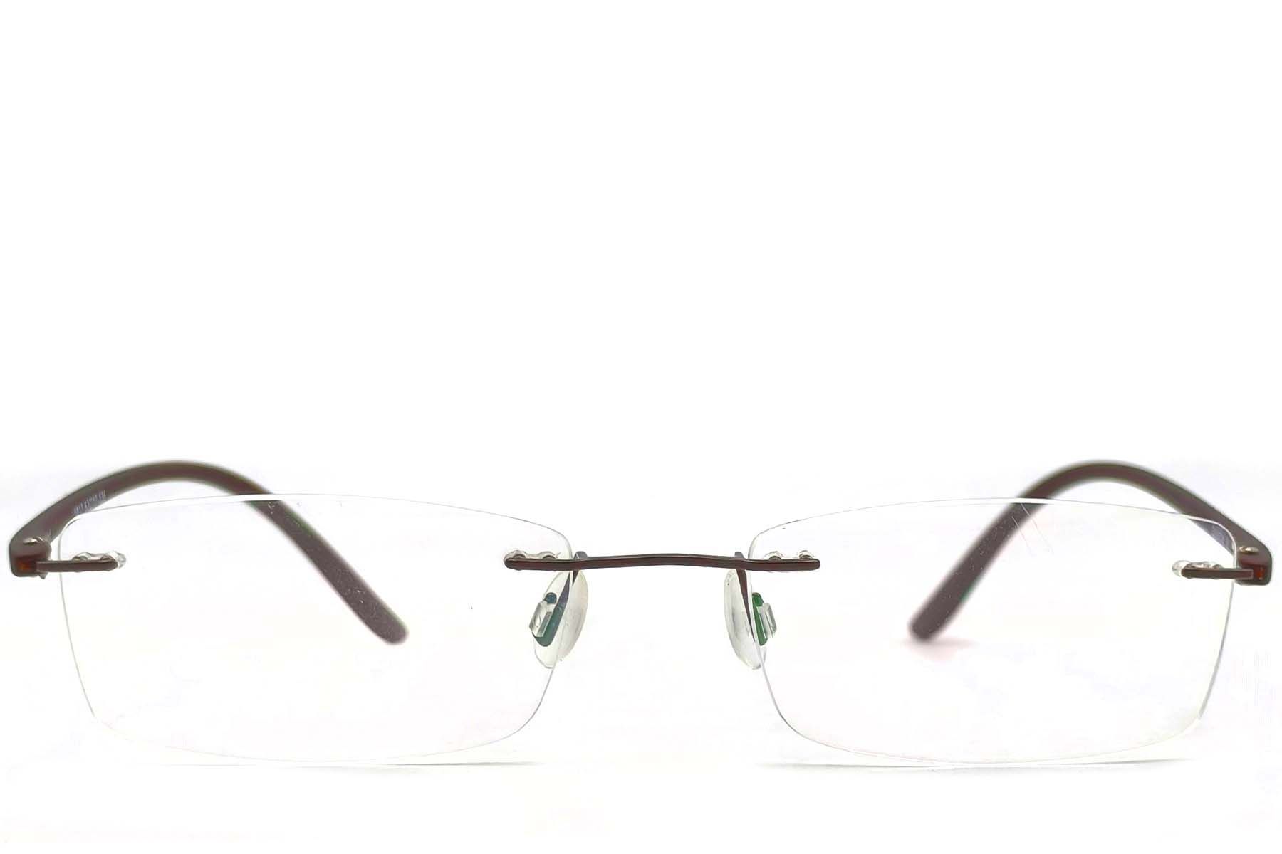 Invisible Brown Metal Glasses #BS1620-0019