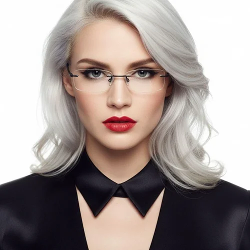 Lunettes invisibles en métal noir #BS1620-0020