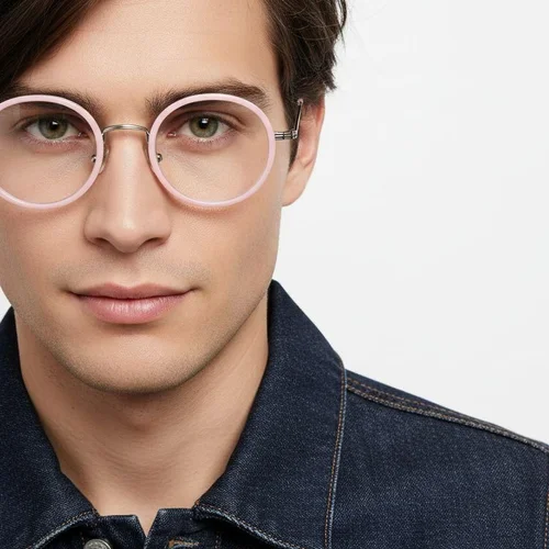 Lunettes rondes roses TR90 #BS1620-0021