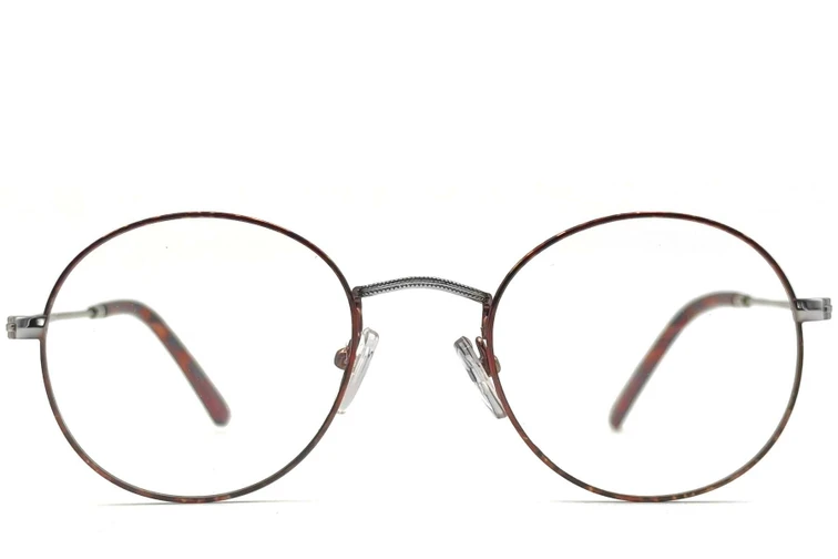 Lunettes ovales en métal écaille de tortue #BS1620-0026