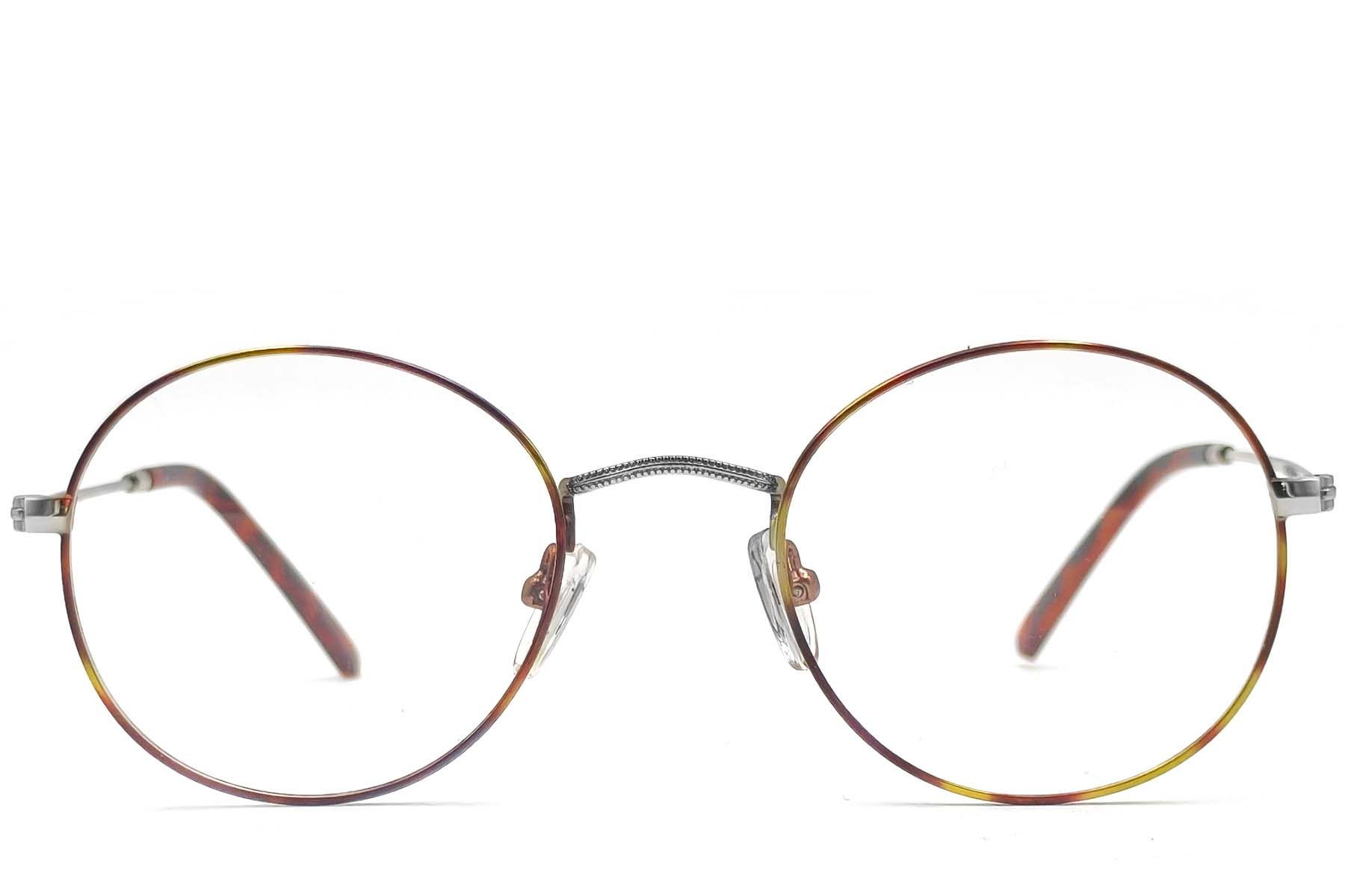 Oval Tortoiseshell Metal Glasses #BS1620-0027