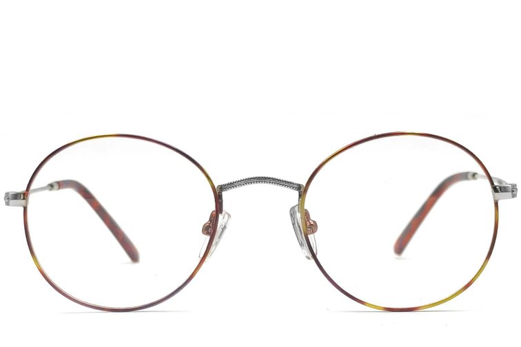 Lunettes ovales en métal écaille de tortue #BS1620-0027
