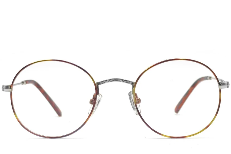 Lunettes ovales en métal écaille de tortue #BS1620-0027