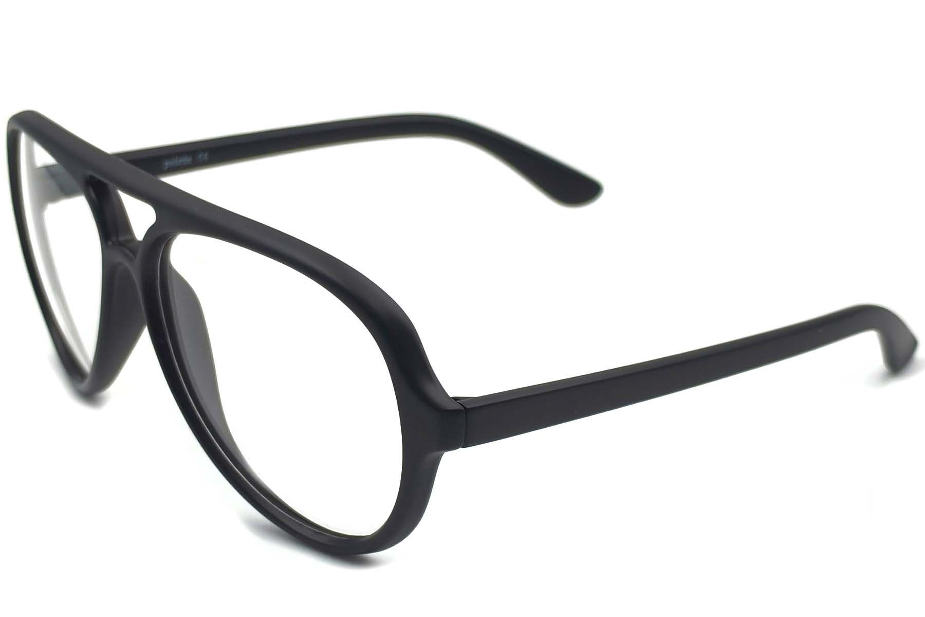 Aviator Black TR90 Glasses #BS1620-0030