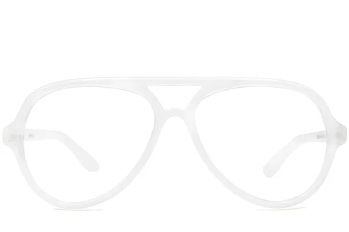 Lunettes aviateur blanches TR90 #BS1620-0031