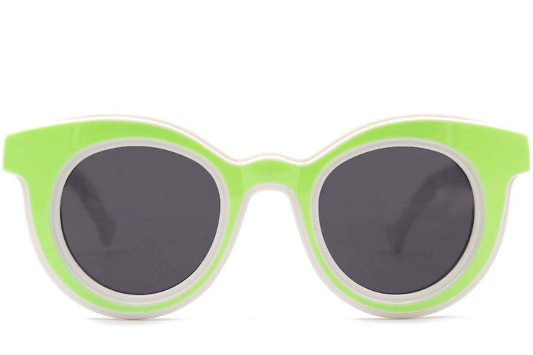 Round Green TR90 Sunglasses #BS1620-0036