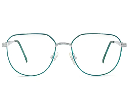 Lunettes ovales en métal vert #BS1620-0043