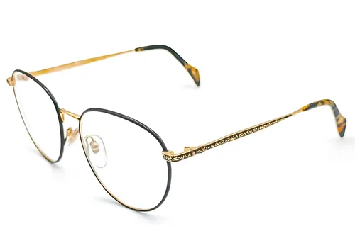 Lunettes ovales en métal noir #BS1620-0044