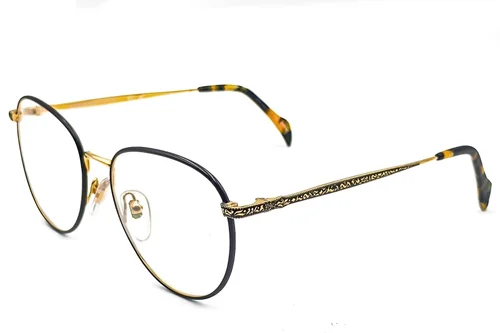 Lunettes ovales en métal noir #BS1620-0045