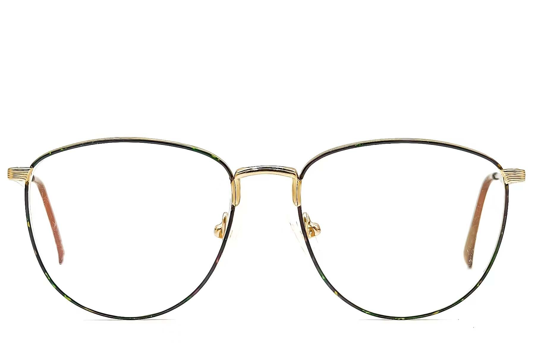 Lunettes ovales en métal vert #BS1620-0046