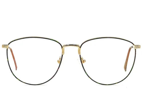 Lunettes ovales en métal vert #BS1620-0046
