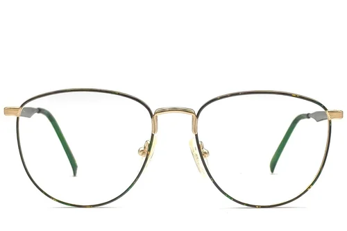 Lunettes ovales en métal vert #BS1620-0047