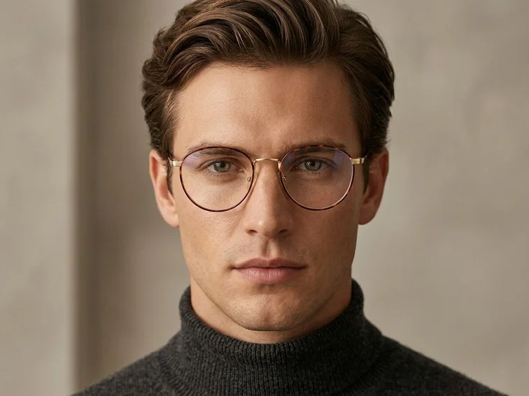 Ovale Metallbrille in Schildpattoptik #BS1620-0049