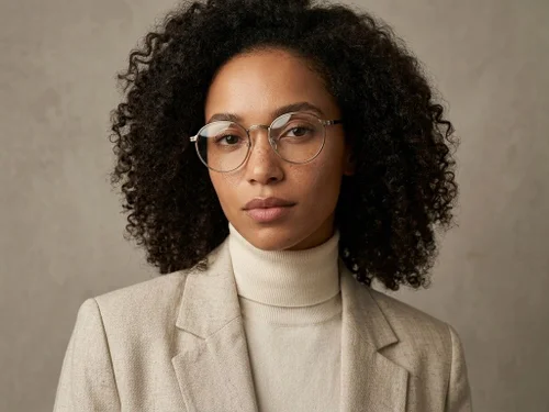 Lunettes ovales en métal argenté #BS1620-0050