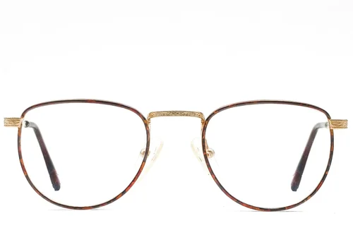 Lunettes ovales en métal écaille de tortue #BS1620-0056