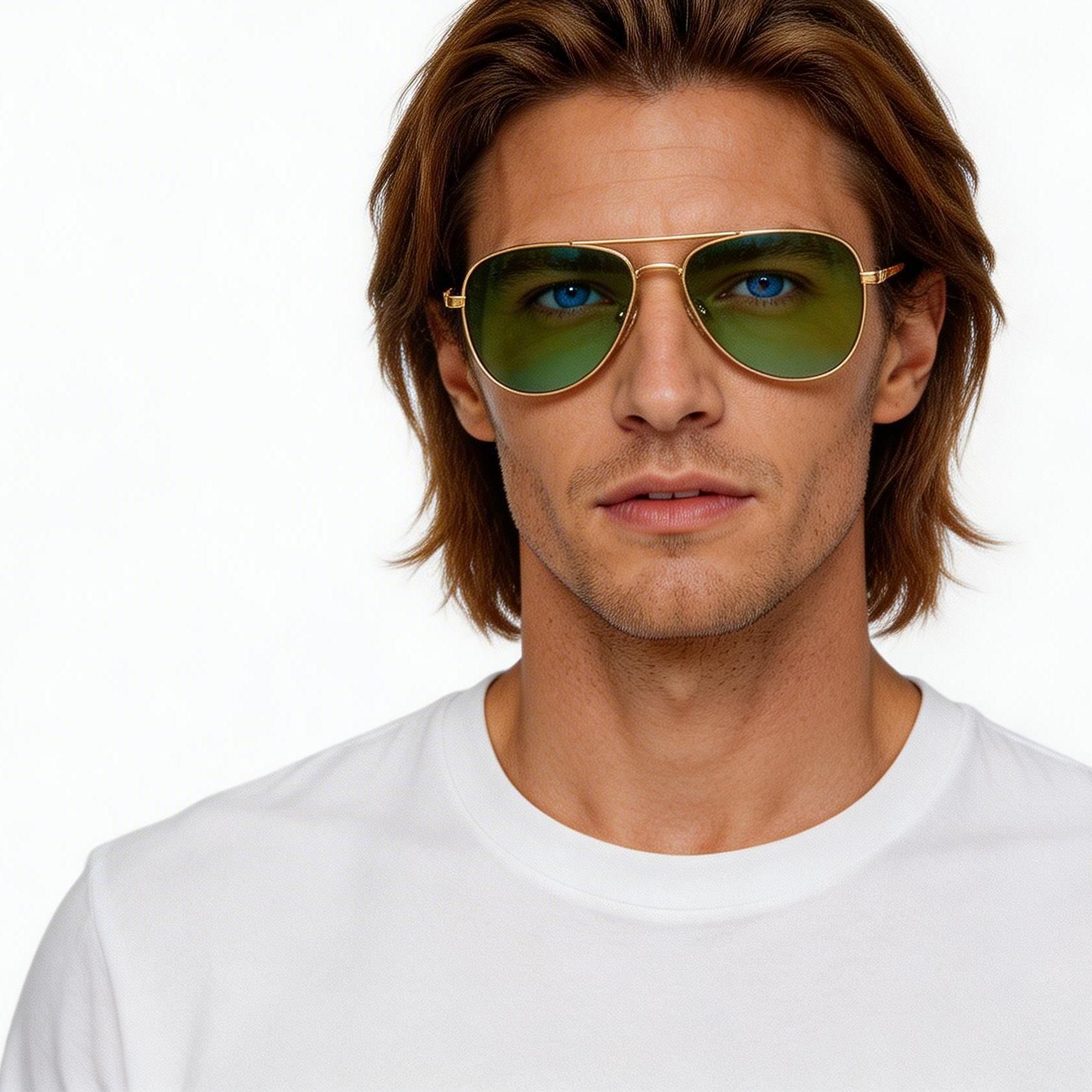 Lunettes aviateur en métal doré #BS1620-0061