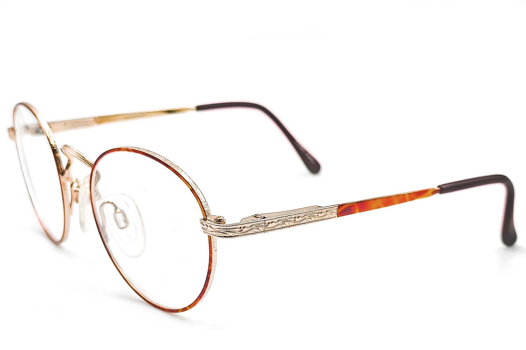 Lunettes ovales en métal rouge #BS1620-0070