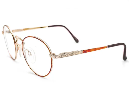 Lunettes ovales en métal rouge #BS1620-0070