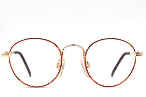 Lunettes ovales en métal rouge #BS1620-0070