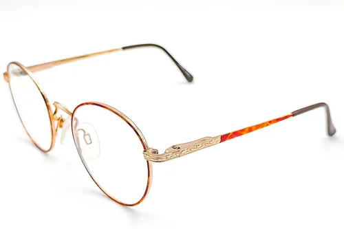 Lunettes ovales en métal rouge #BS1620-0071