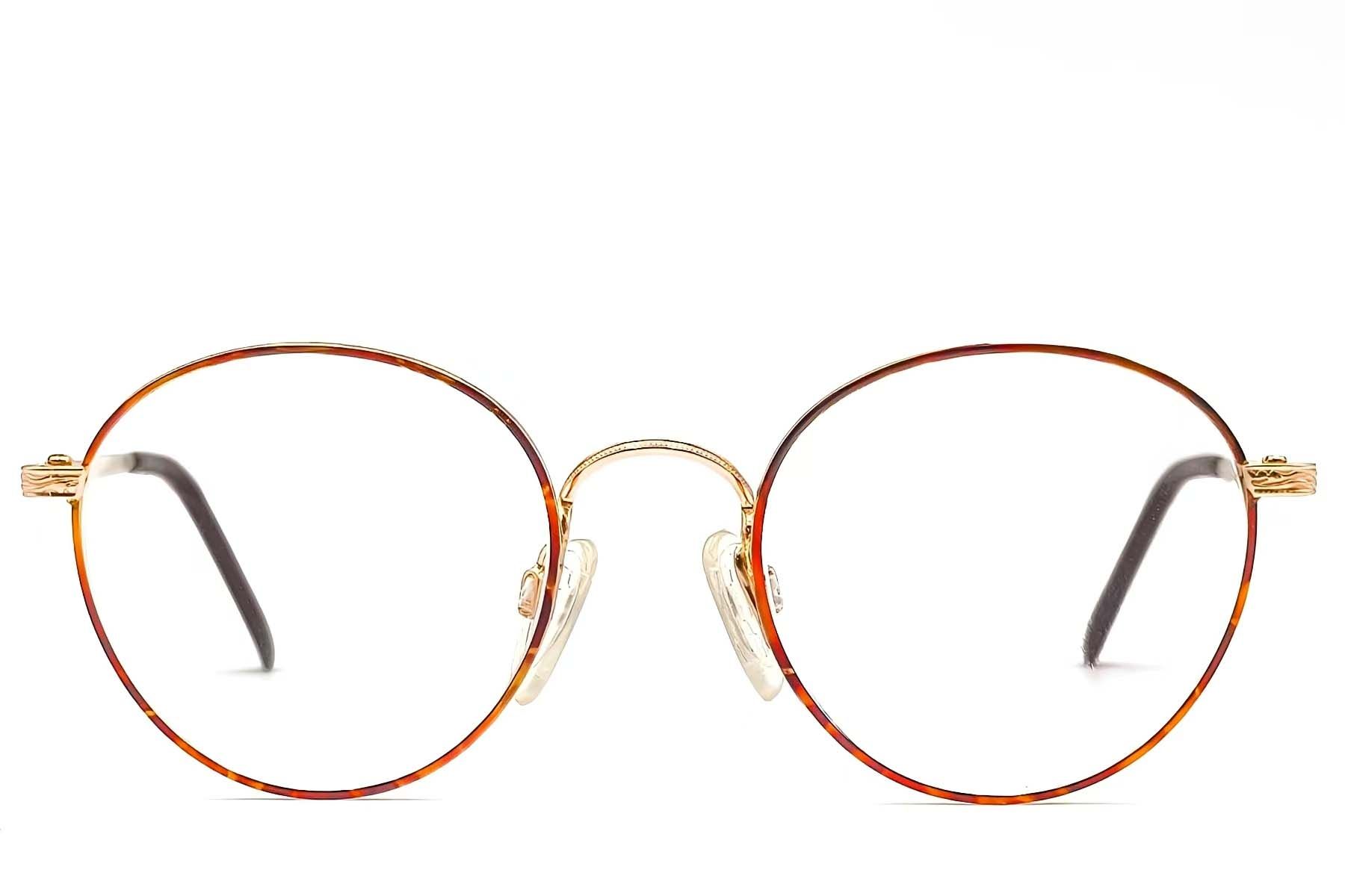 Lunettes ovales en métal rouge #BS1620-0071