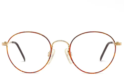 Lunettes ovales en métal rouge #BS1620-0071