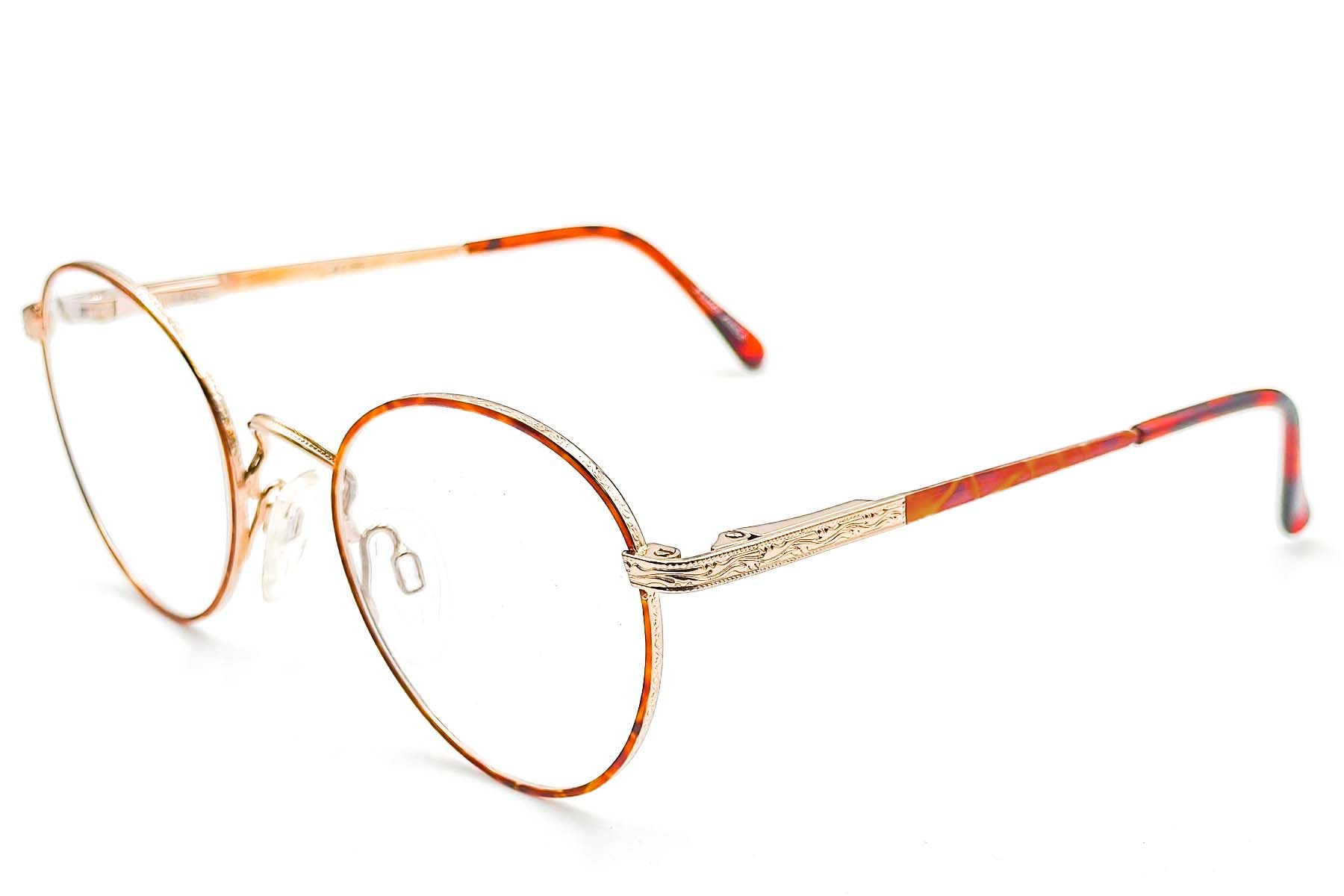 Lunettes ovales en métal rouge #BS1620-0073