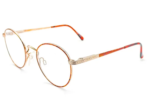 Lunettes ovales en métal rouge #BS1620-0073