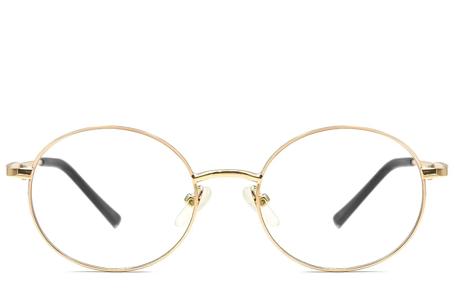 Lunettes ovales en métal doré #BS1620-0074